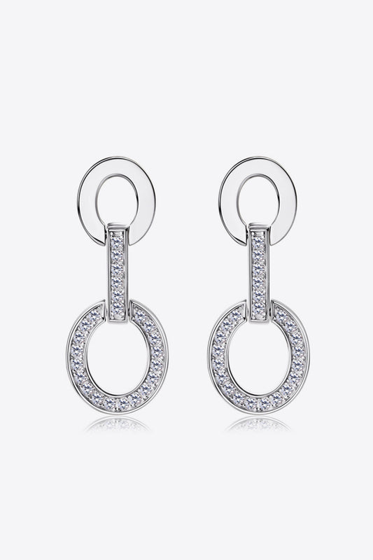 Stacey B's Moissanite 925 Sterling Silver Earrings