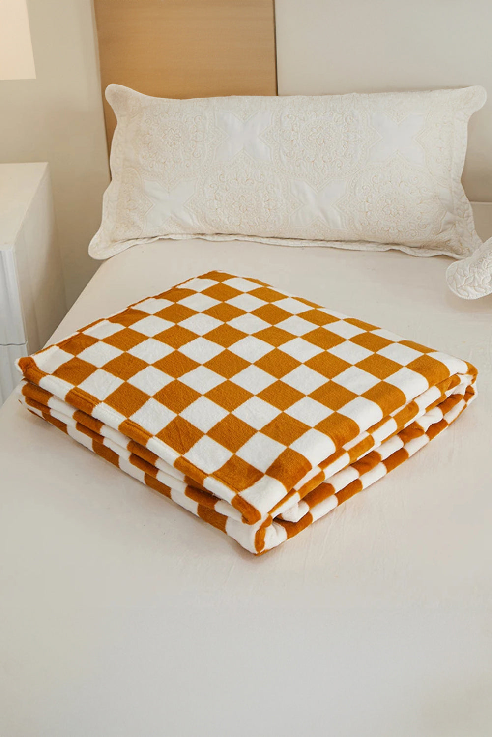 Stacey B's Black Checkerboard Printed Soft Throw Blanket