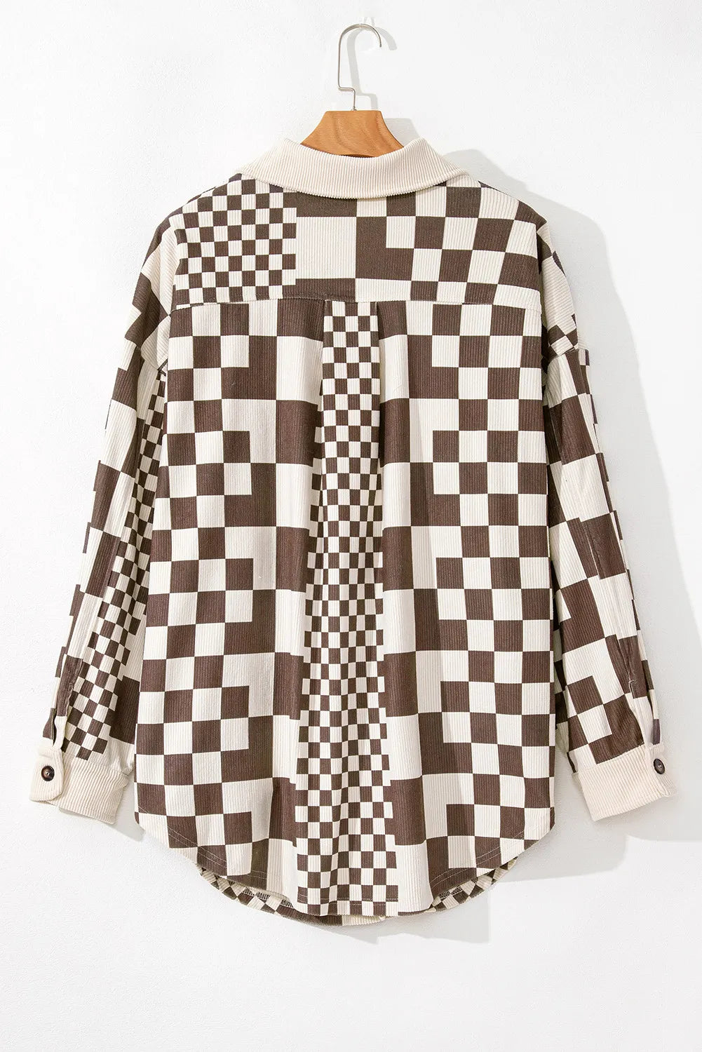 Stacey B's  Checkered Button Up Long Sleeve Jacket