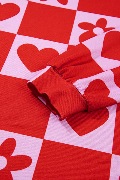 Stacey B's Red Dotted Heart Festive Valentine Blouse