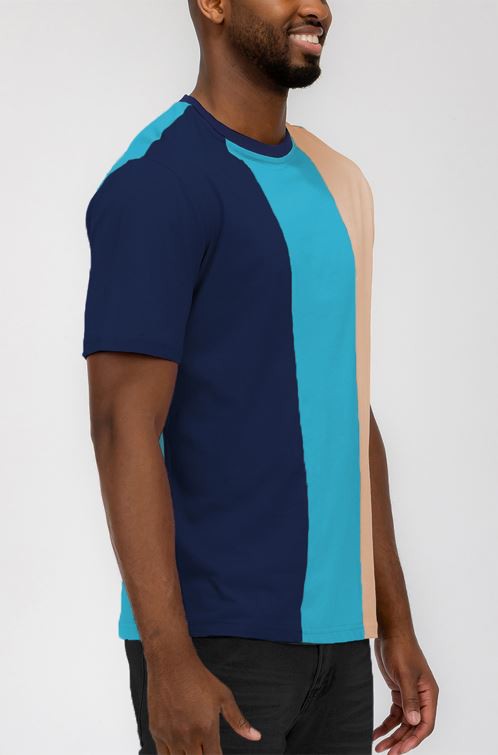 Stacey B's  Mens Color Block T Shirt