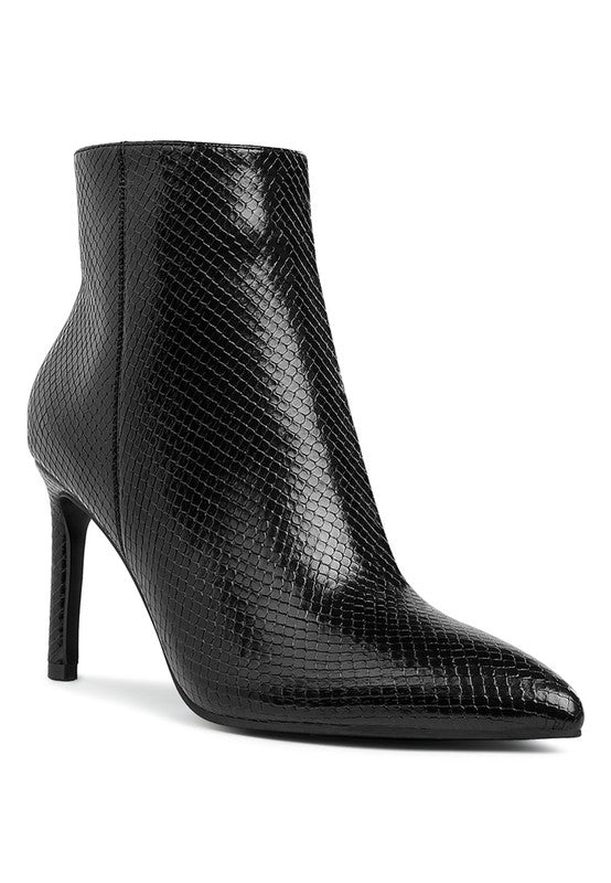 Stacey B's Tatria Textured Stiletto Heel Ankle Boots