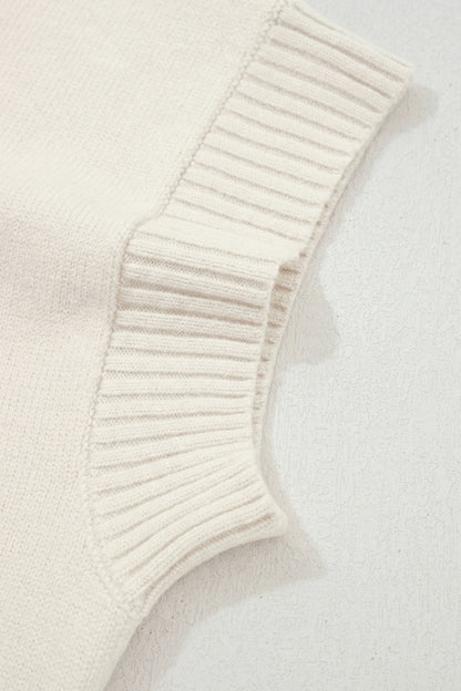 Stacey B's White Valentine Heart Graphic Cropped Short Sleeve Sweater