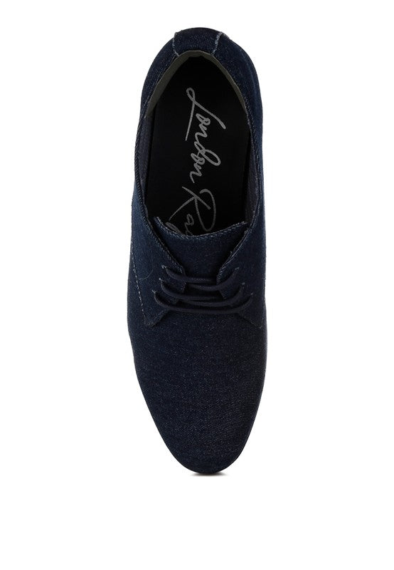 Stacey B's Zapier Men's Denim Oxford Shoes