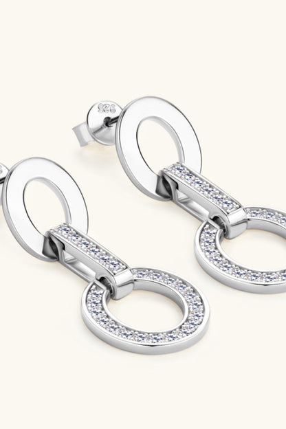 Stacey B's Moissanite 925 Sterling Silver Earrings