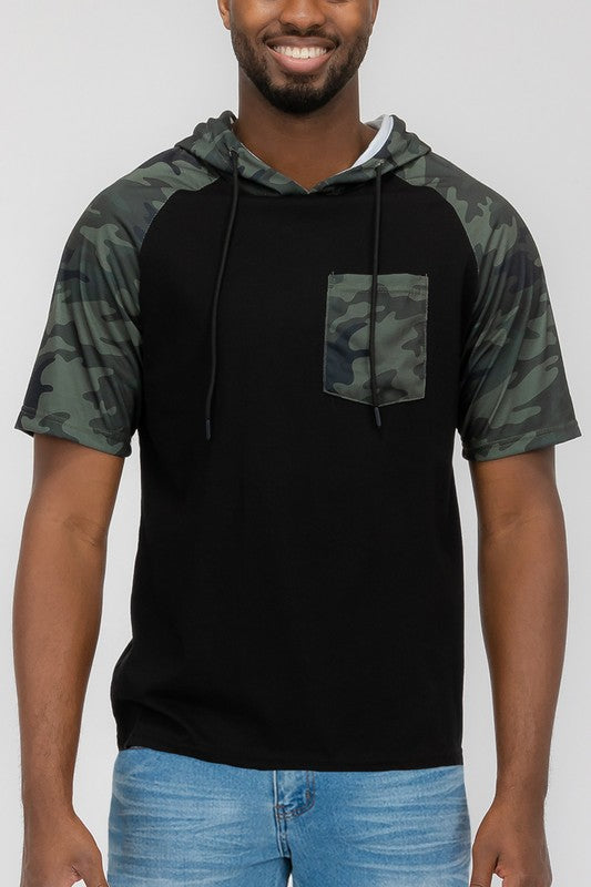 Stacey B's Short Sleev Camo Color Black