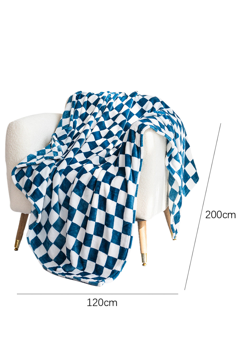 Stacey B's Black Checkerboard Printed Soft Throw Blanket