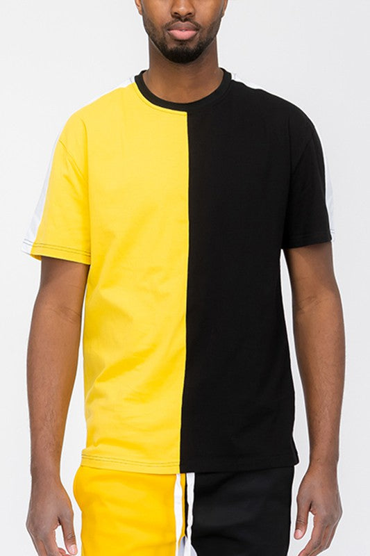 Stacey B's Two Tone Color Block Short Sleeve T-Shirt