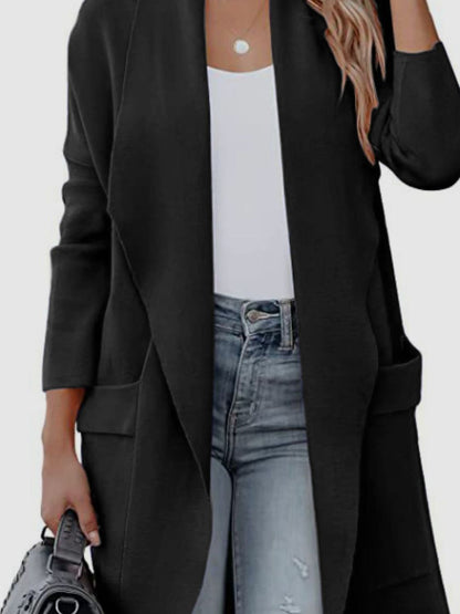 Stacey B's Open Front Dropped Shoulder Outerwear