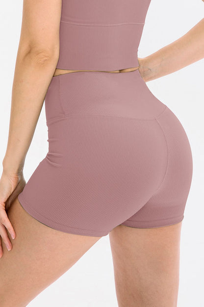 Stacey B's Slim Fit Wide Waistband Sports Shorts