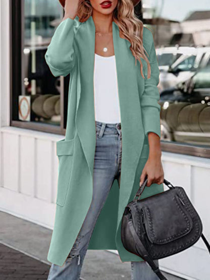 Stacey B's Open Front Dropped Shoulder Outerwear