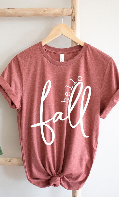 Stacey B's Hello Fall Plus Size  Graphic Tee