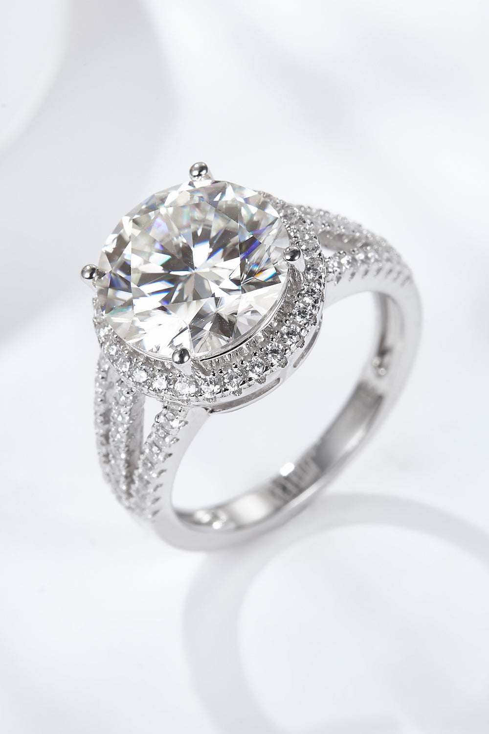 Stacey B's 5 Carat  Moissanite Split Shank Ring