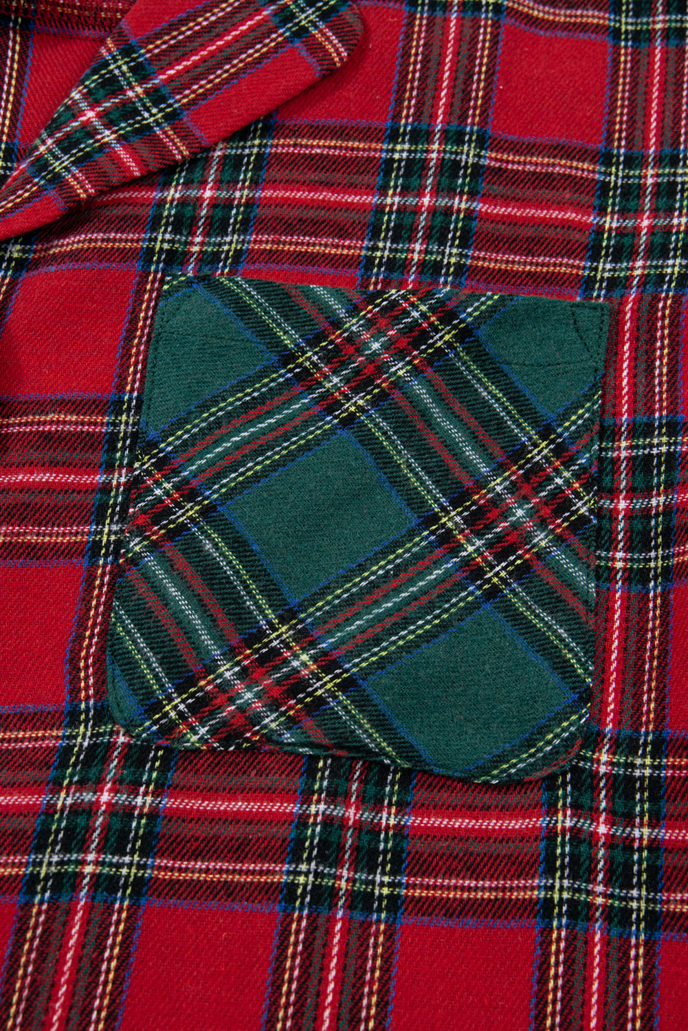 Stacey B's Red Plaid Contrast Color Christmas Holiday Long Sleeve Shirt and Shorts Pajama Set