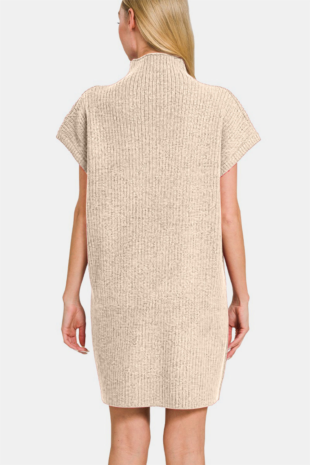 Stacey B's Zenana Short Sleeve Sweater Mini Dress