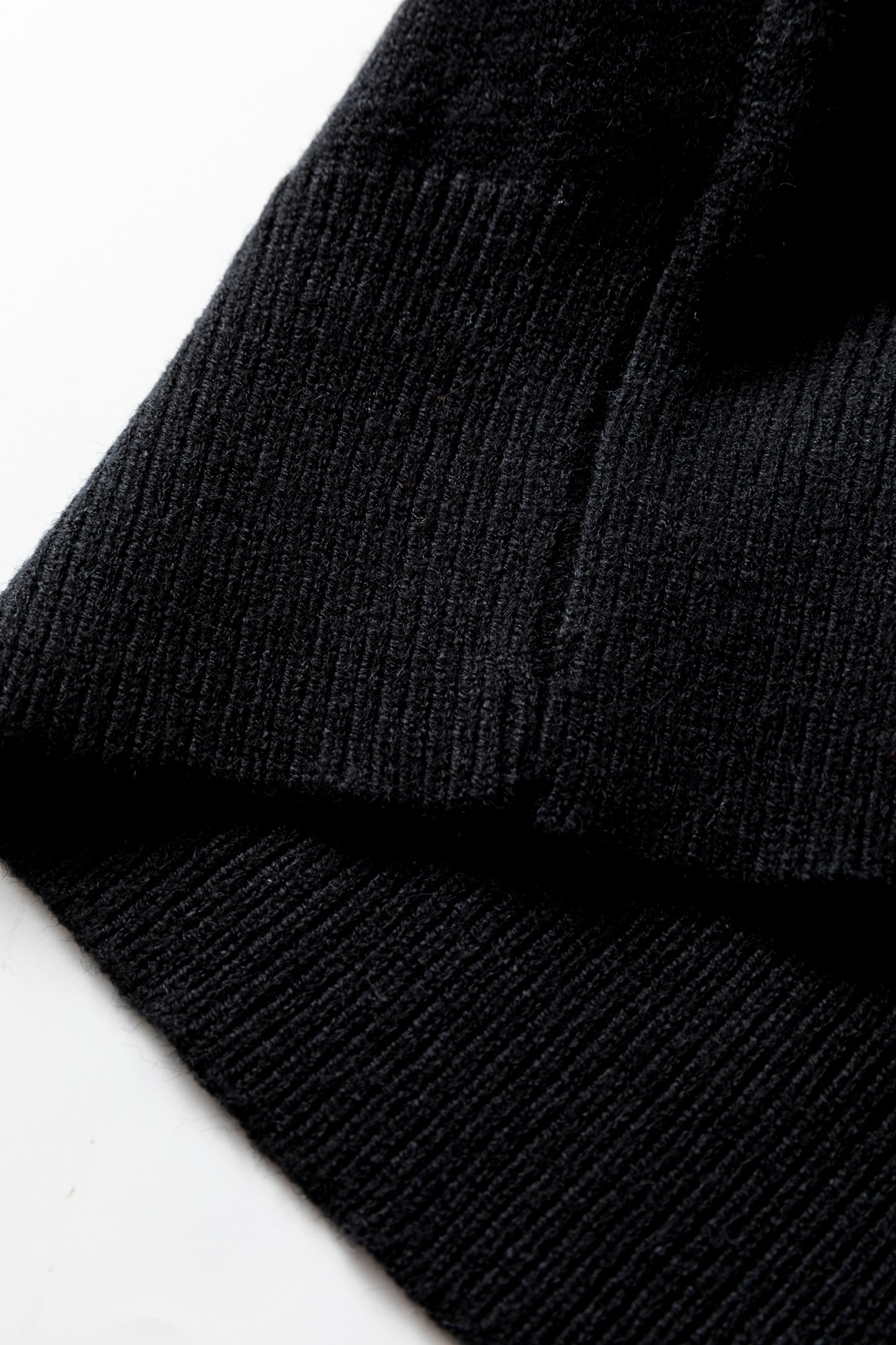 Stacey B's Black High Neck Puff Sleeve Sweater Pleated Mini Skirt 2pcs Knitted Outfit