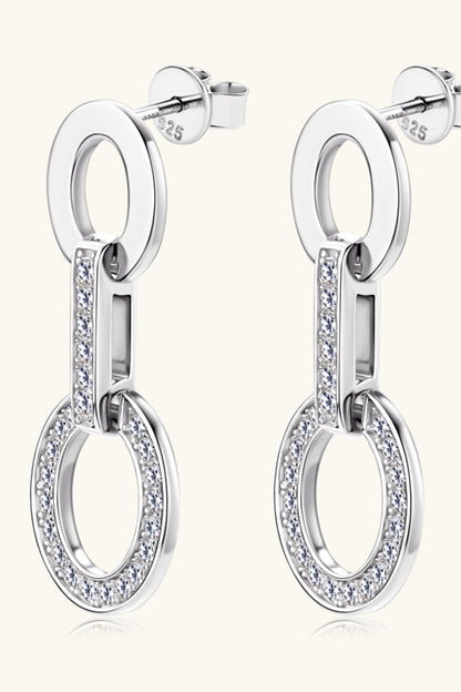 Stacey B's Moissanite 925 Sterling Silver Earrings