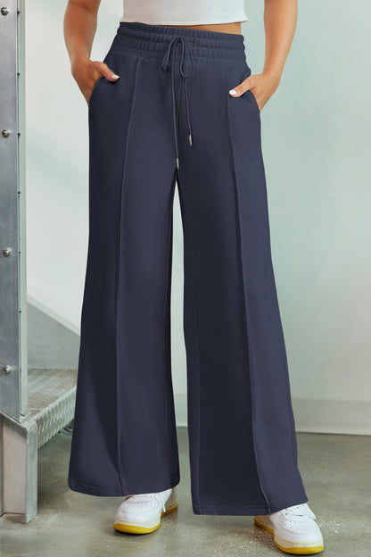 Stacey B's Drawstring Wide Leg Pants with Pockets