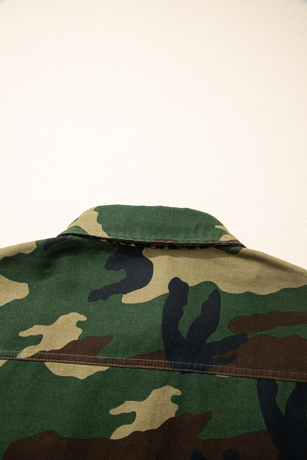 Stacey B's Brown Leopard Camo Patchwork Oversize Shacket