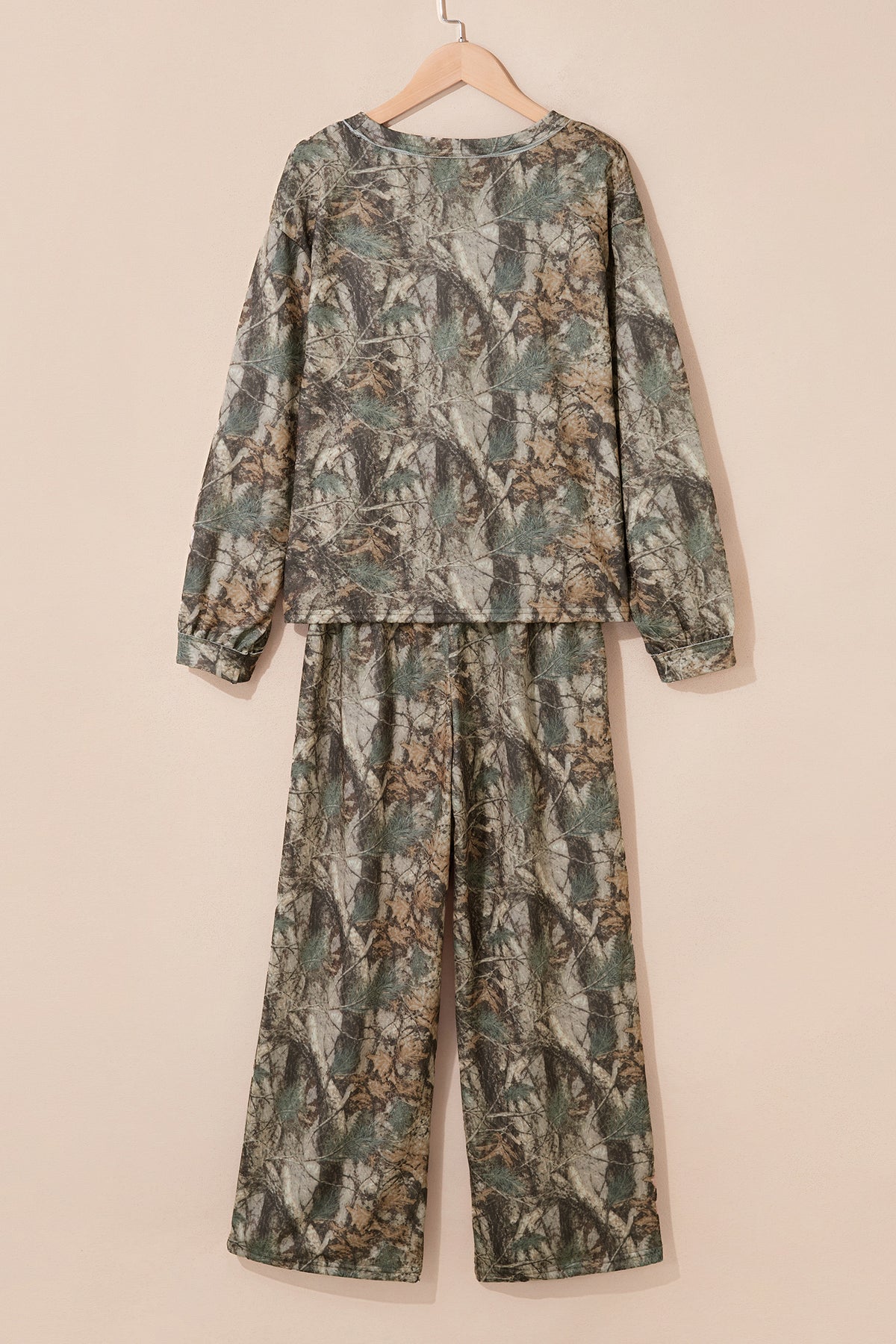 Stacey B's Green Abstract Print Long Sleeve Pant Set