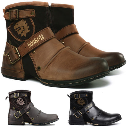 Stacey B's Western denim color changing Martin shoes for men leather shoes for men