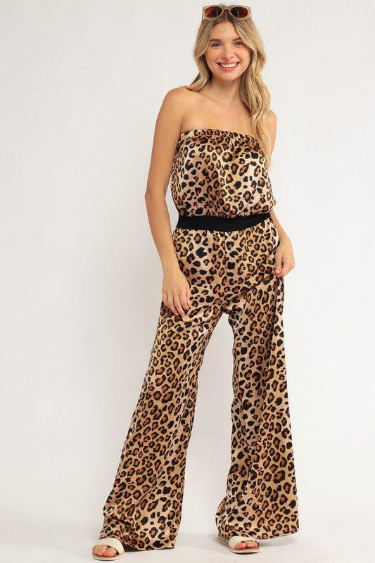 Stacey B's Printed Plus Jumpsuit