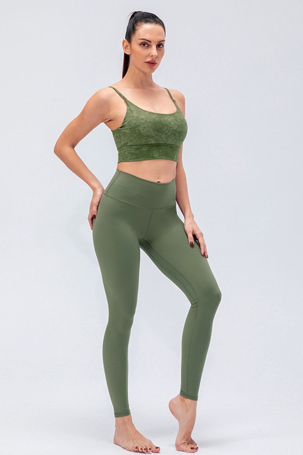 Stacey B's Wide Waistband Slim Fit Active Leggings