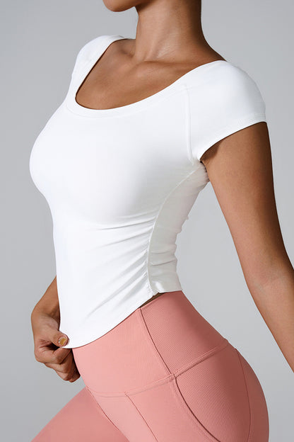Stacey B's Round Neck Short Sleeve Active T-Shirt