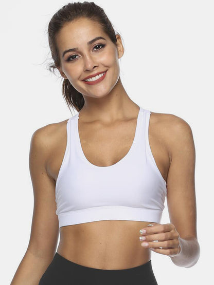 Stacey B's Cutout Scoop Neck Active Tank
