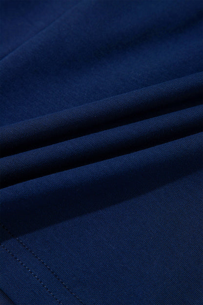 Stacey B's Dirty blue Contrast Trim U Neck Sleeveless Mini Dress