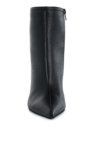Stacey B's Farnak Pleather Pointed Toe Ankle Boots