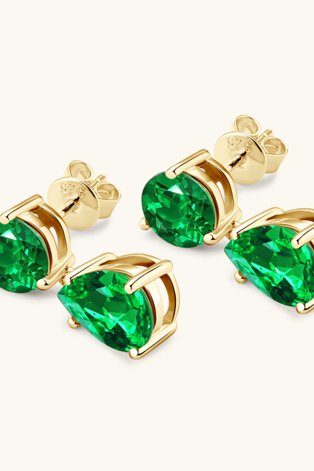 Stacey B's Lab-Grown Emerald Drop Earrings