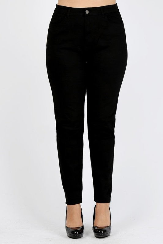 Stacey B's Plus Size High Waist Solid Stretch Jeans Pants