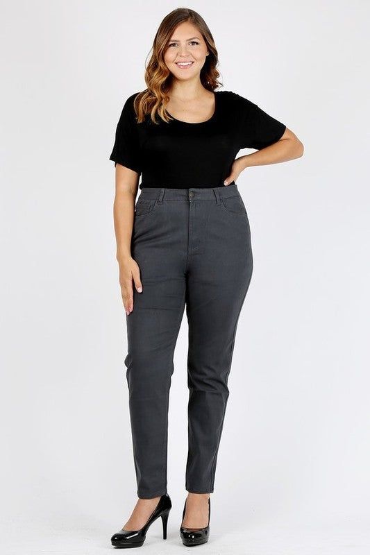 Stacey B's Plus Size High Waist Solid Stretch Jeans Pants