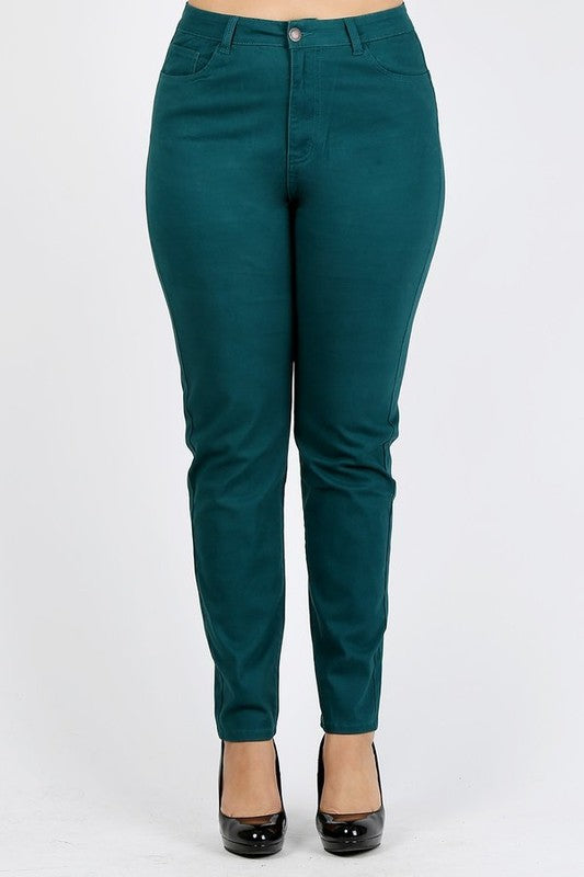 Stacey B's Plus Size High Waist Solid Stretch Jeans Pants