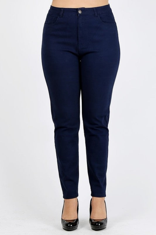 Stacey B's Plus Size High Waist Solid Stretch Jeans Pants