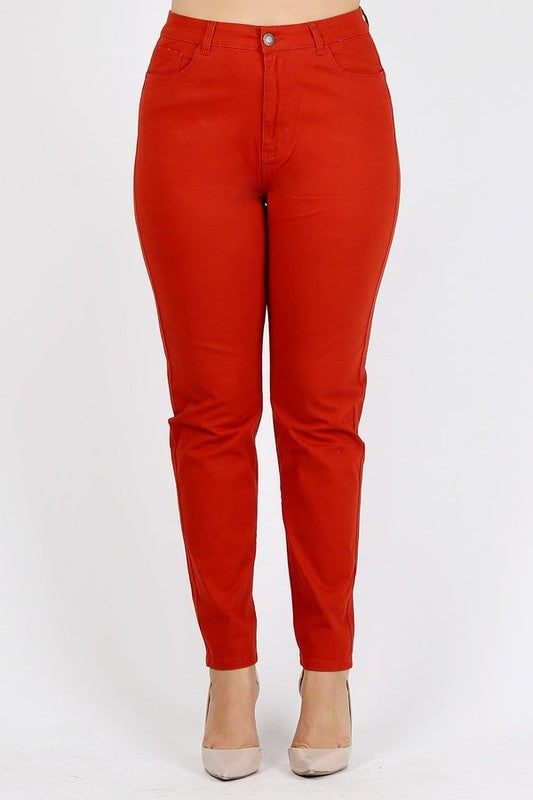 Stacey B's Plus Size High Waist Solid Stretch Jeans Pants