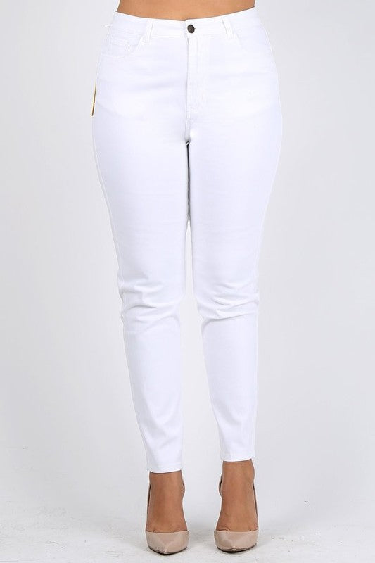 Stacey B's Plus Size High Waist Solid Stretch Jeans Pants