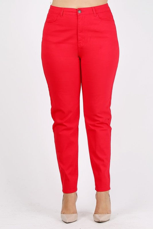 Stacey B's Plus Size High Waist Solid Stretch Jeans Pants