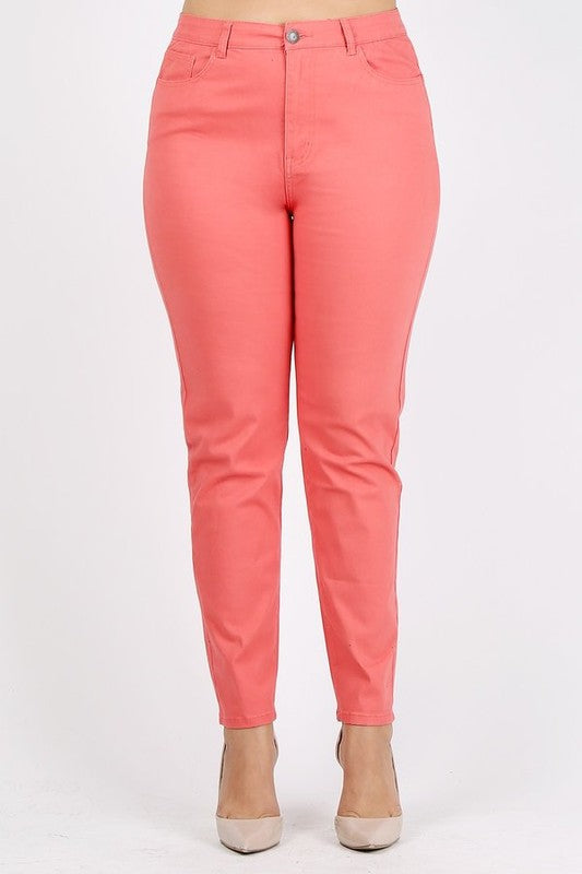 Stacey B's Plus Size High Waist Solid Stretch Jeans Pants