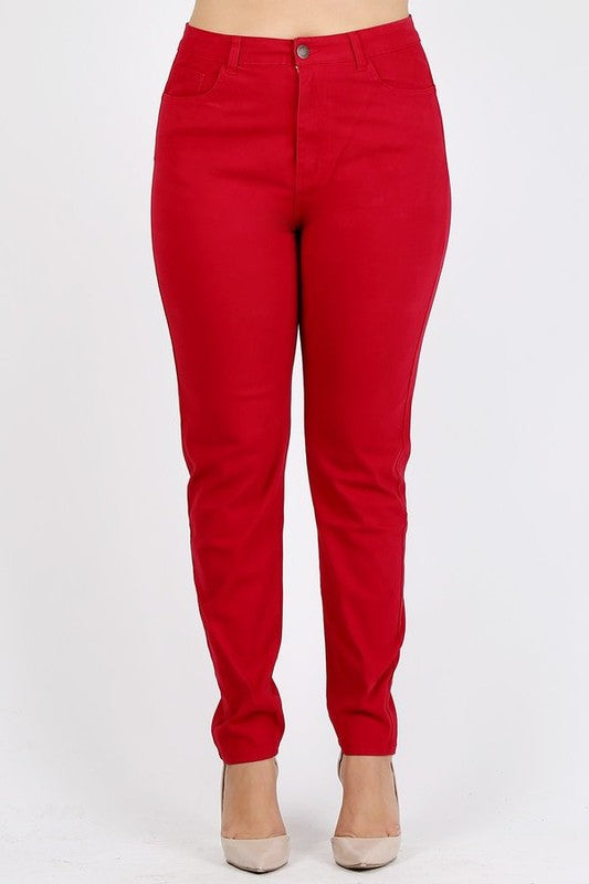 Stacey B's Plus Size High Waist Solid Stretch Jeans Pants