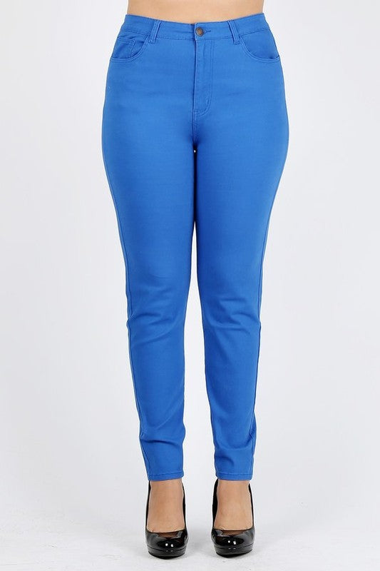 Stacey B's Plus Size High Waist Solid Stretch Jeans Pants