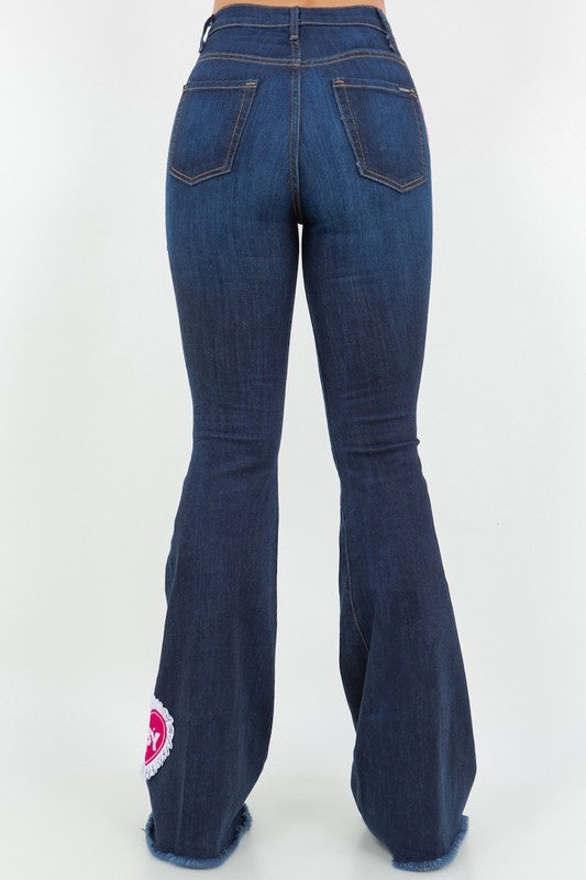 Stacey B's Sweet Heart Bell Bottom Jean- Inseam 32"