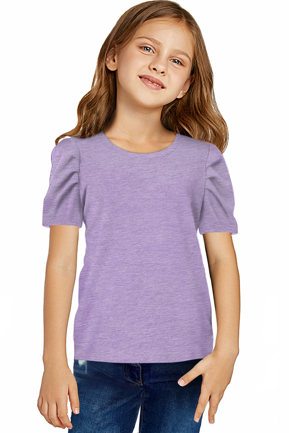 Stacey B's Round Neck Puff Sleeve T-Shirt