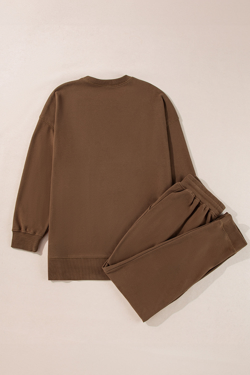 Stacey B's Coffee Solid Color High Low Pullover and Skinny Pants Set