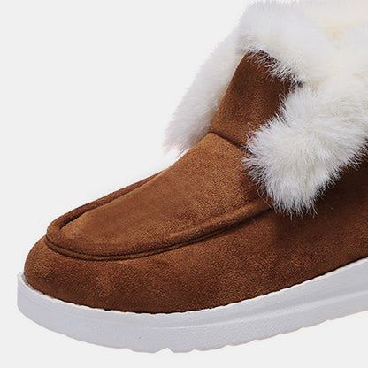 Stacey B's Furry Suede Snow Boots
