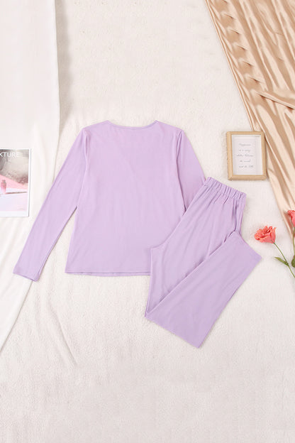 Stacey B's Buttery-Soft Surplice Long Sleeve Top and Pants Set