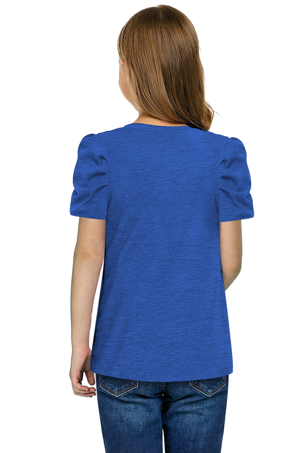 Stacey B's Round Neck Puff Sleeve T-Shirt