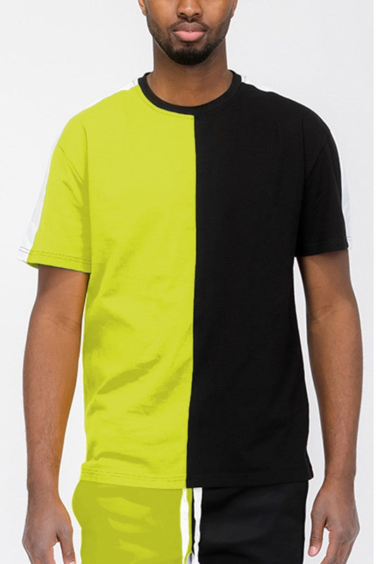 Stacey B's Two Tone Color Block Short Sleeve T-Shirt