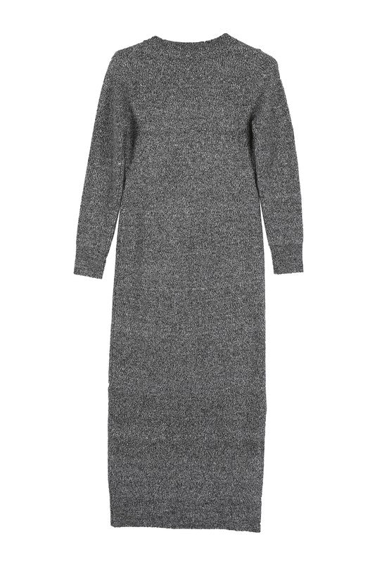 Stacey B's V-Neck Sweater Maxi Dress